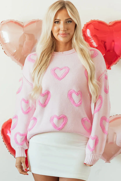 Chenille Heart Sweater