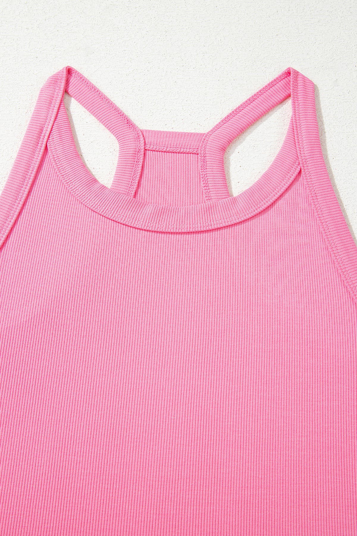 Sachet Pink Ribbed Tank Top and Sweatpants Set
