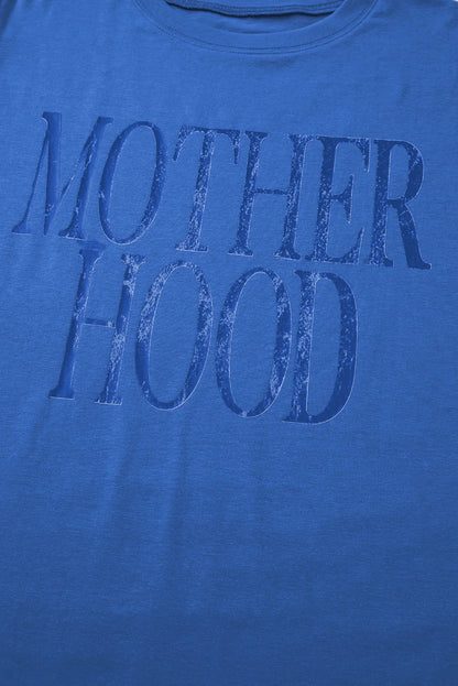 Motherhood Tee | Vintage Sky Blue Mom Shirt