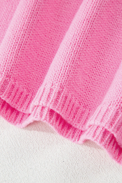 Festive Bow Sweater | Backless Bubble Sleeve