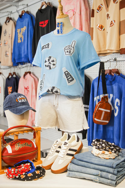 Sequin Cheer Tee | Game Day Spirit Squad Top