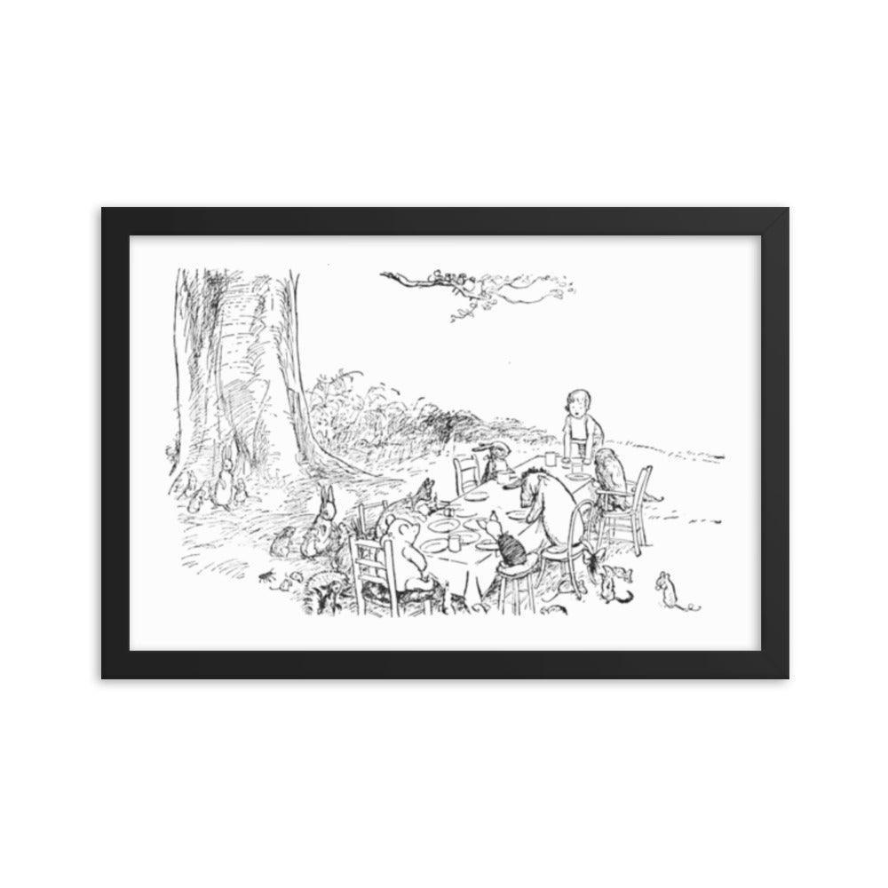 Classic Pooh - Picnic - Framed Poster - Whippie's
