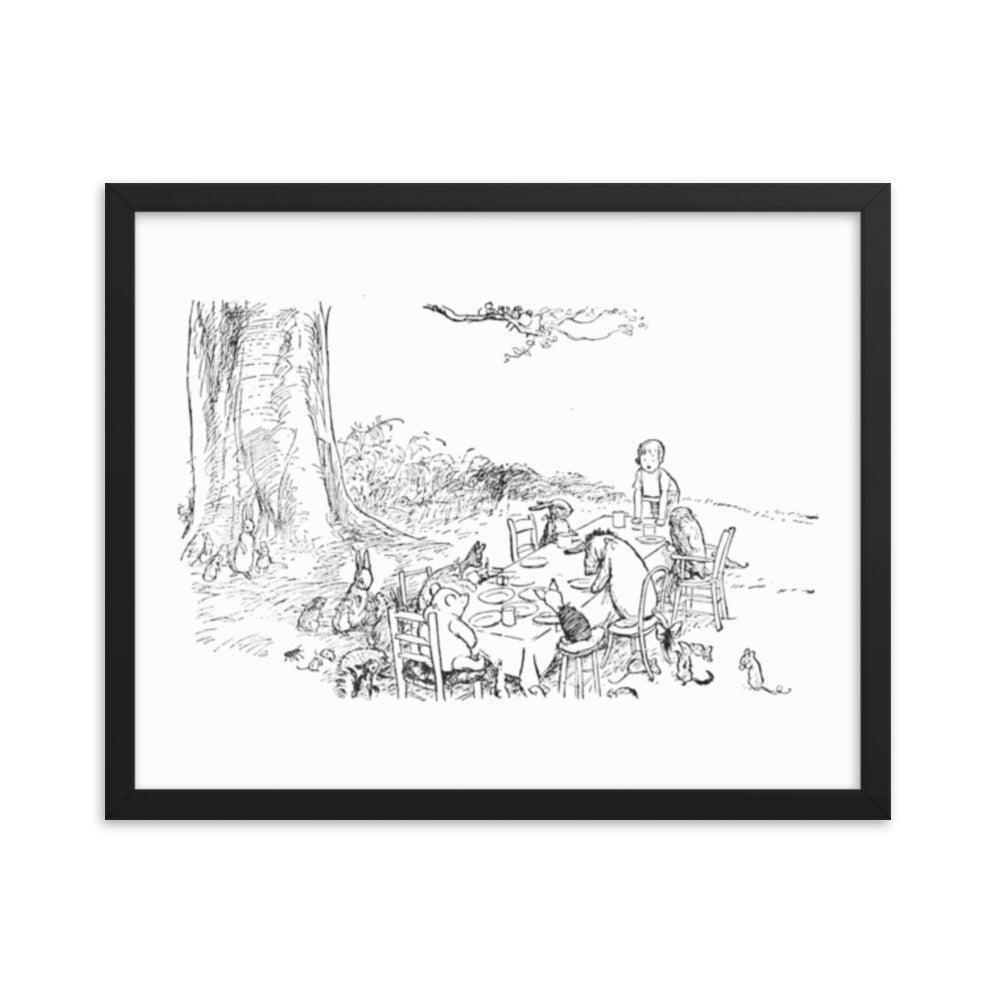 Classic Pooh - Picnic - Framed Poster - Whippie's