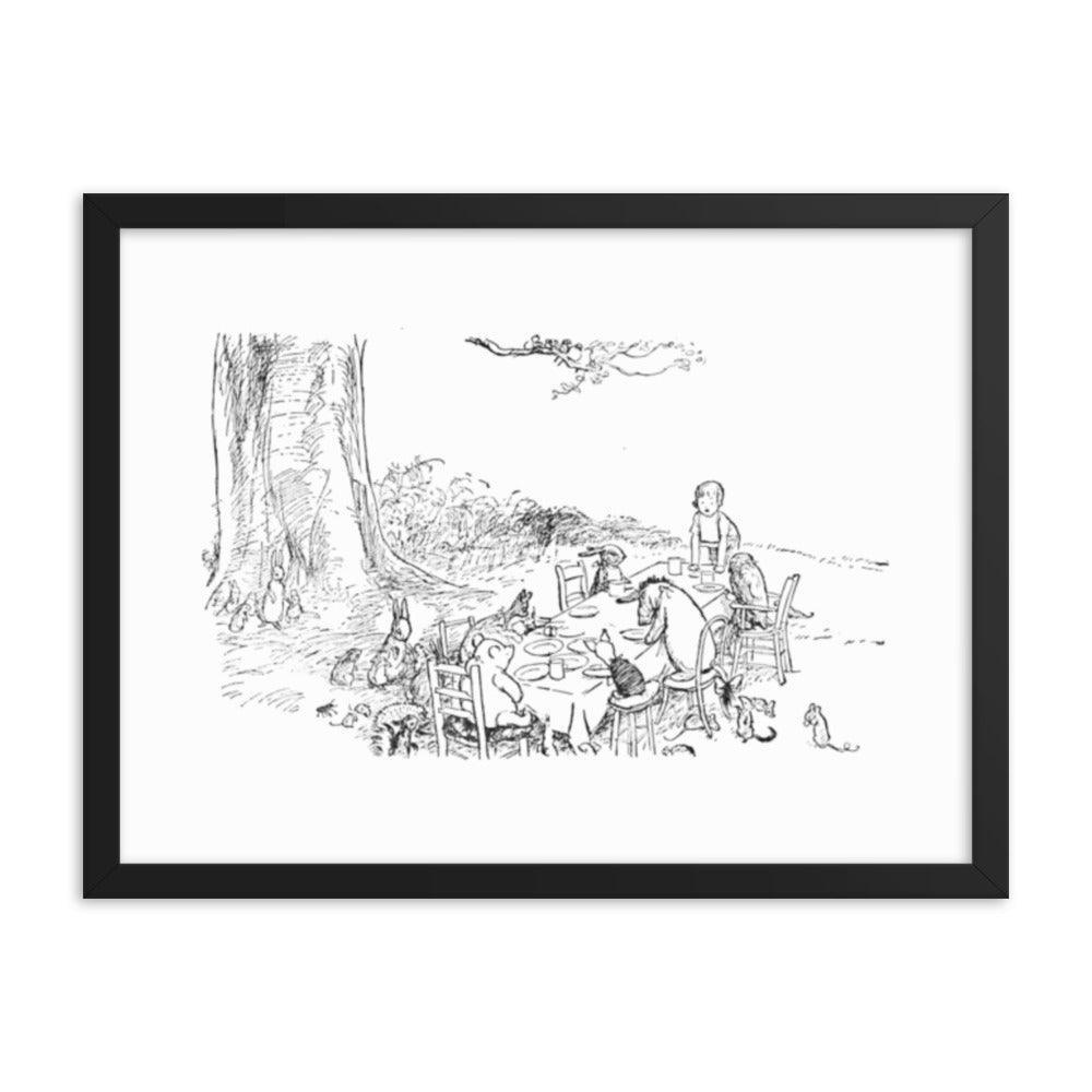 Classic Pooh - Picnic - Framed Poster - Whippie's