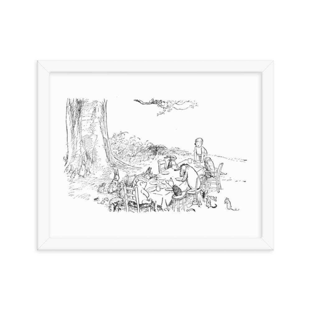 Classic Pooh - Picnic - Framed Poster - Whippie's