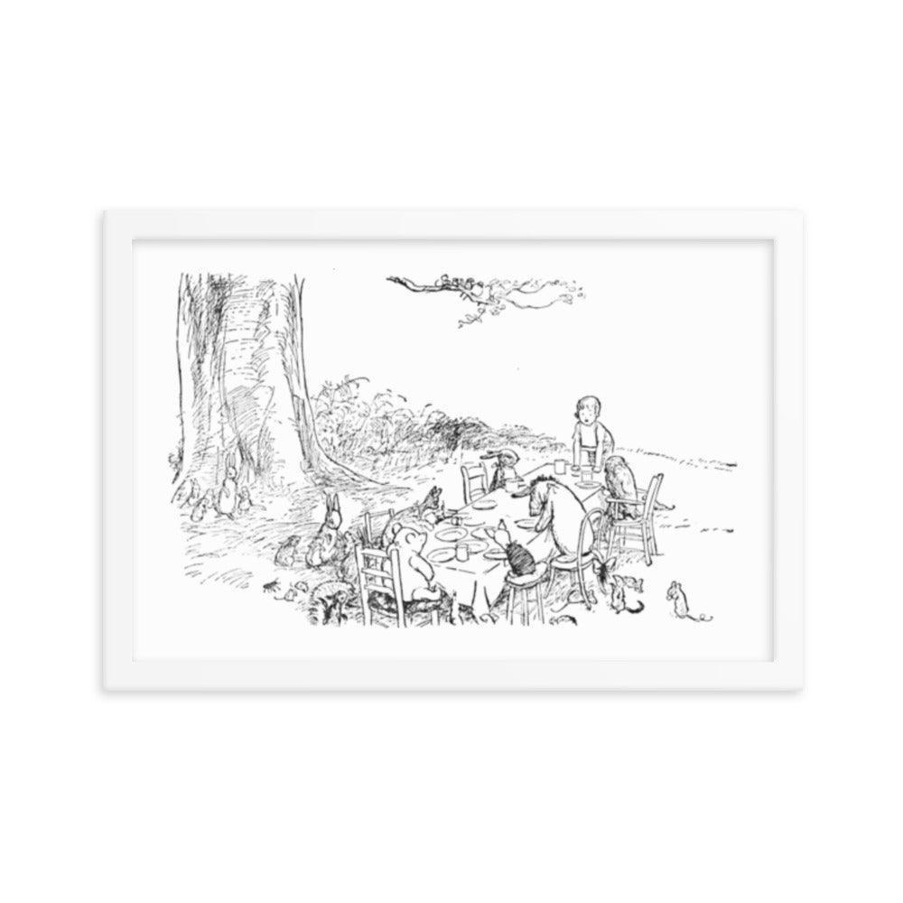 Classic Pooh - Picnic - Framed Poster - Whippie's