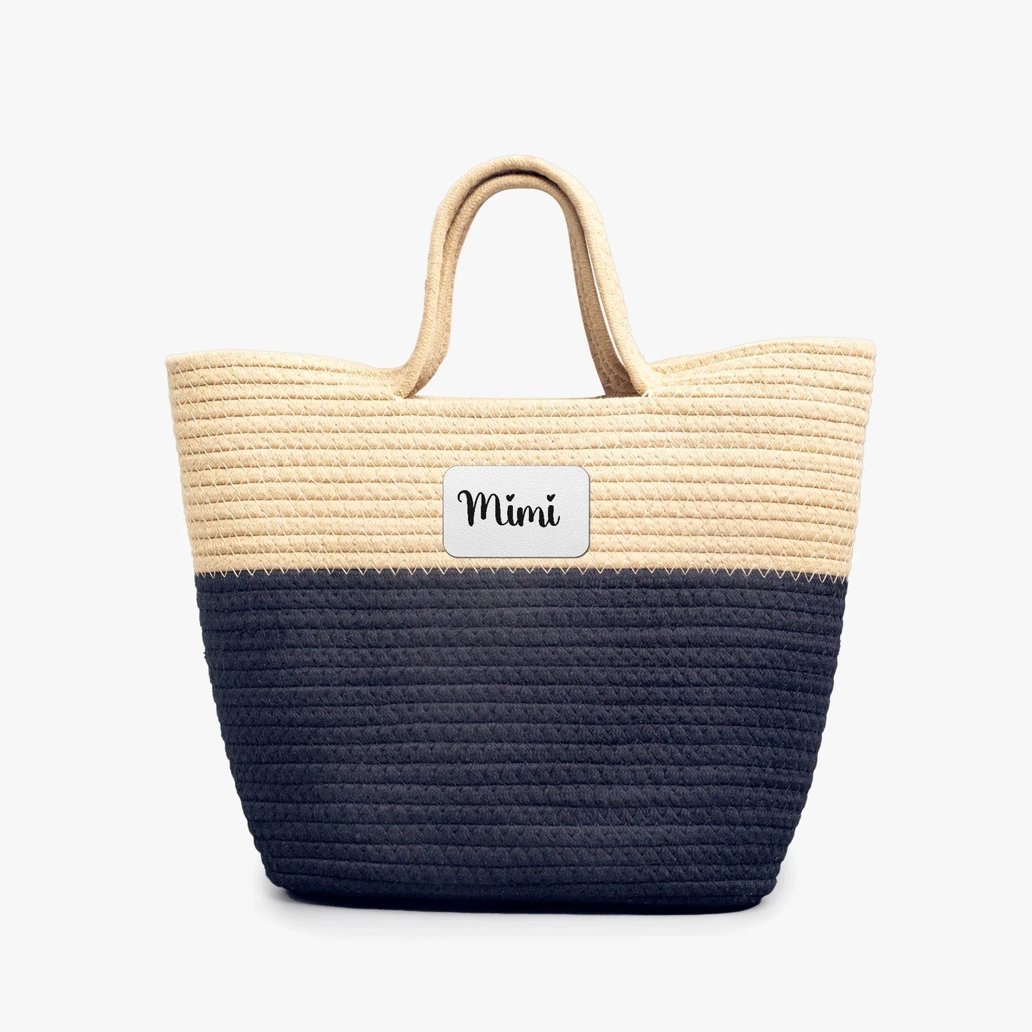 1233. Handwoven Straw Bag - Personalizable - Whippie's