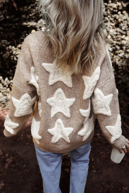 Sherpa Star Cardigan with Pockets