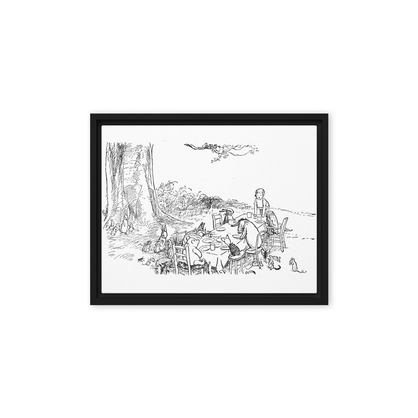 Classic Pooh - Picnic - Framed Canvas - Whippie's