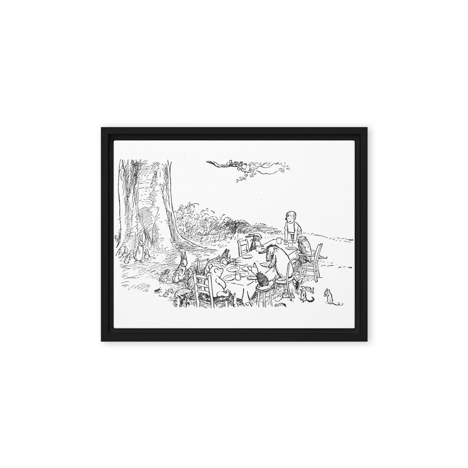 Classic Pooh - Picnic - Framed Canvas - Whippie's