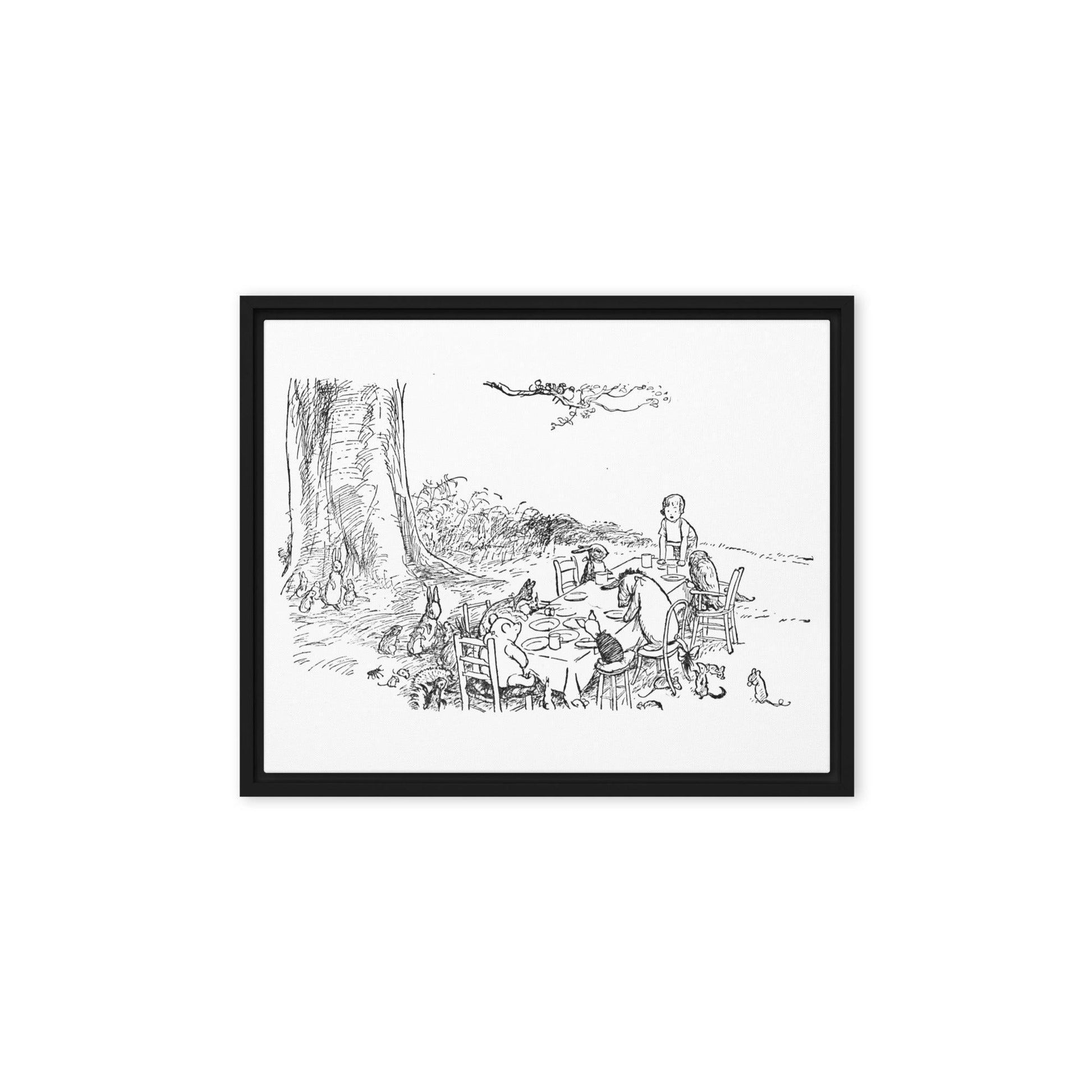 Classic Pooh - Picnic - Framed Canvas - Whippie's