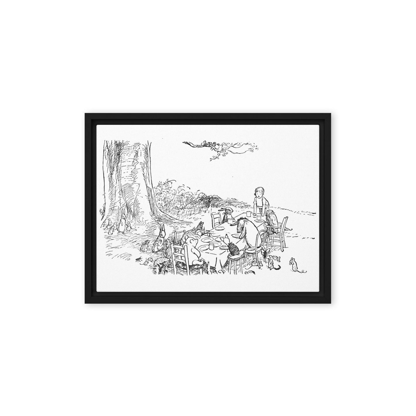 Classic Pooh - Picnic - Framed Canvas - Whippie's