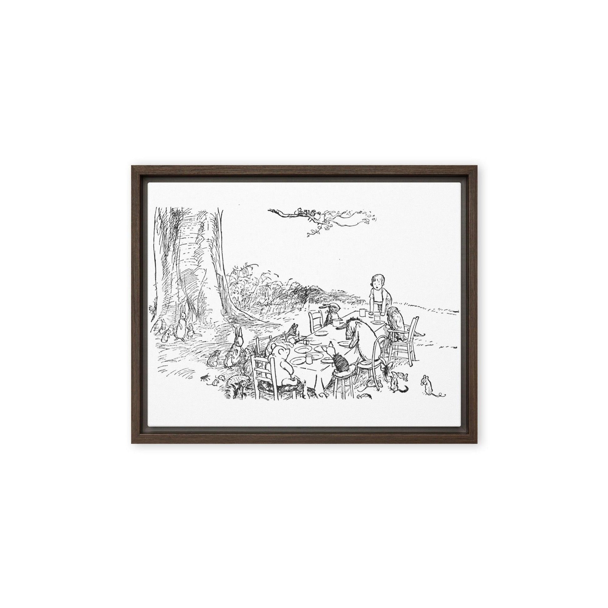 Classic Pooh - Picnic - Framed Canvas - Whippie's