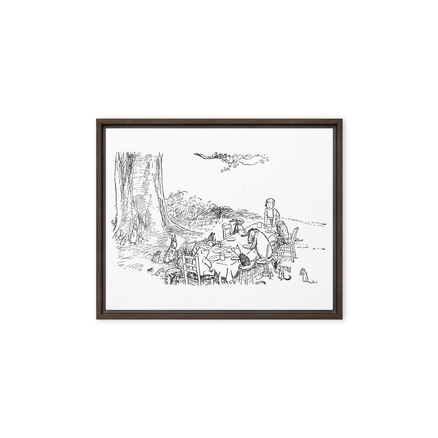 Classic Pooh - Picnic - Framed Canvas - Whippie's