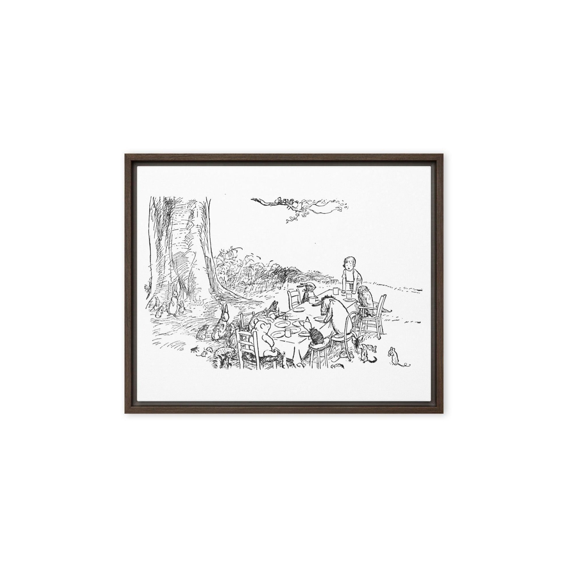 Classic Pooh - Picnic - Framed Canvas - Whippie's