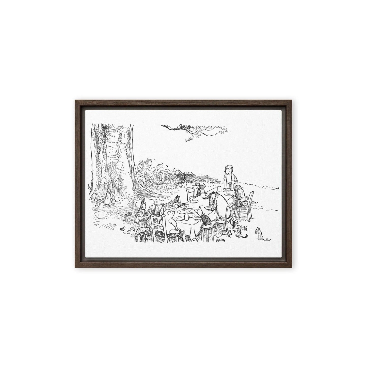 Classic Pooh - Picnic - Framed Canvas - Whippie's