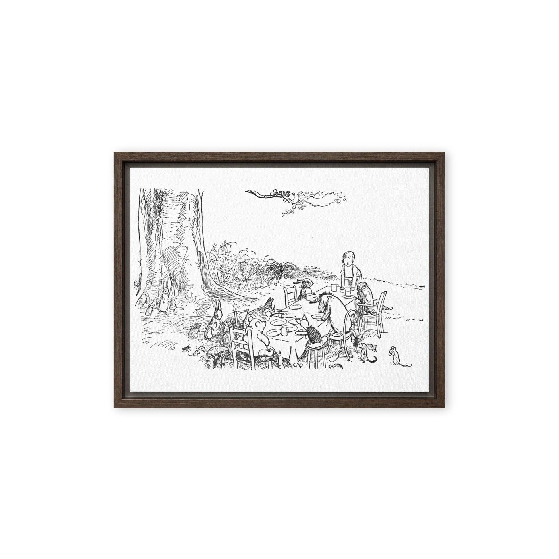 Classic Pooh - Picnic - Framed Canvas - Whippie's