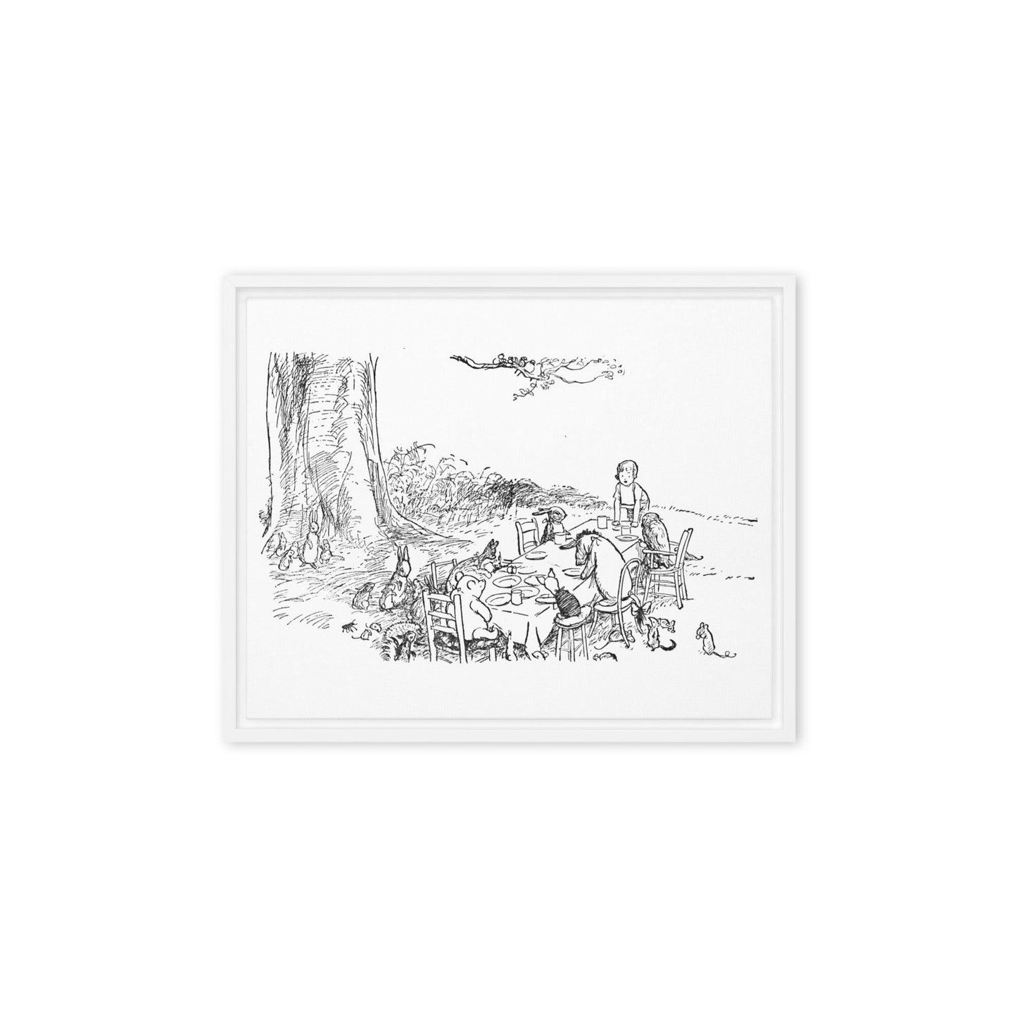 Classic Pooh - Picnic - Framed Canvas - Whippie's
