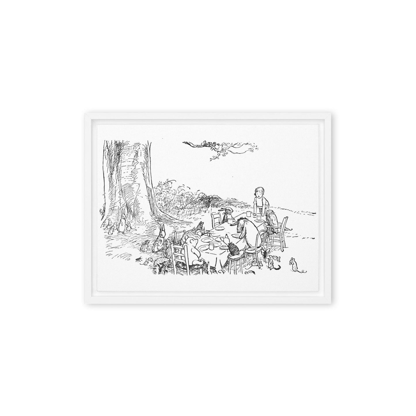 Classic Pooh - Picnic - Framed Canvas - Whippie's