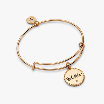 Godmother Loves Like a Parent Acts Like a Friend Charm Bangle