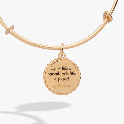 Godmother Loves Like a Parent Acts Like a Friend Charm Bangle