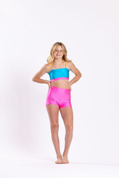 Tri-Color Girls Dance Top