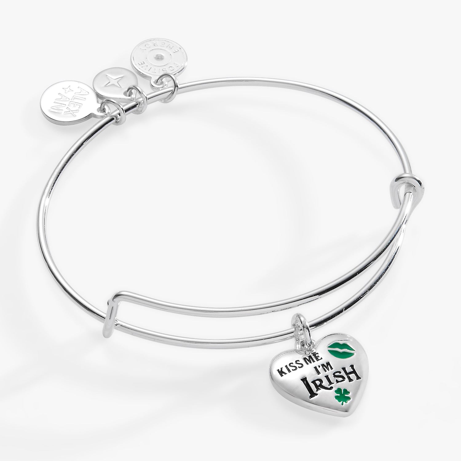 St. Patrick's Day Kiss Me I'm Irish Charm Bangle