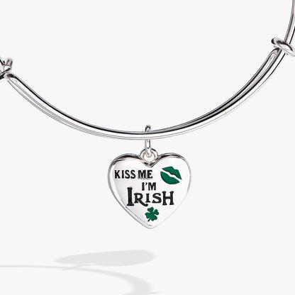 St. Patrick's Day Kiss Me I'm Irish Charm Bangle