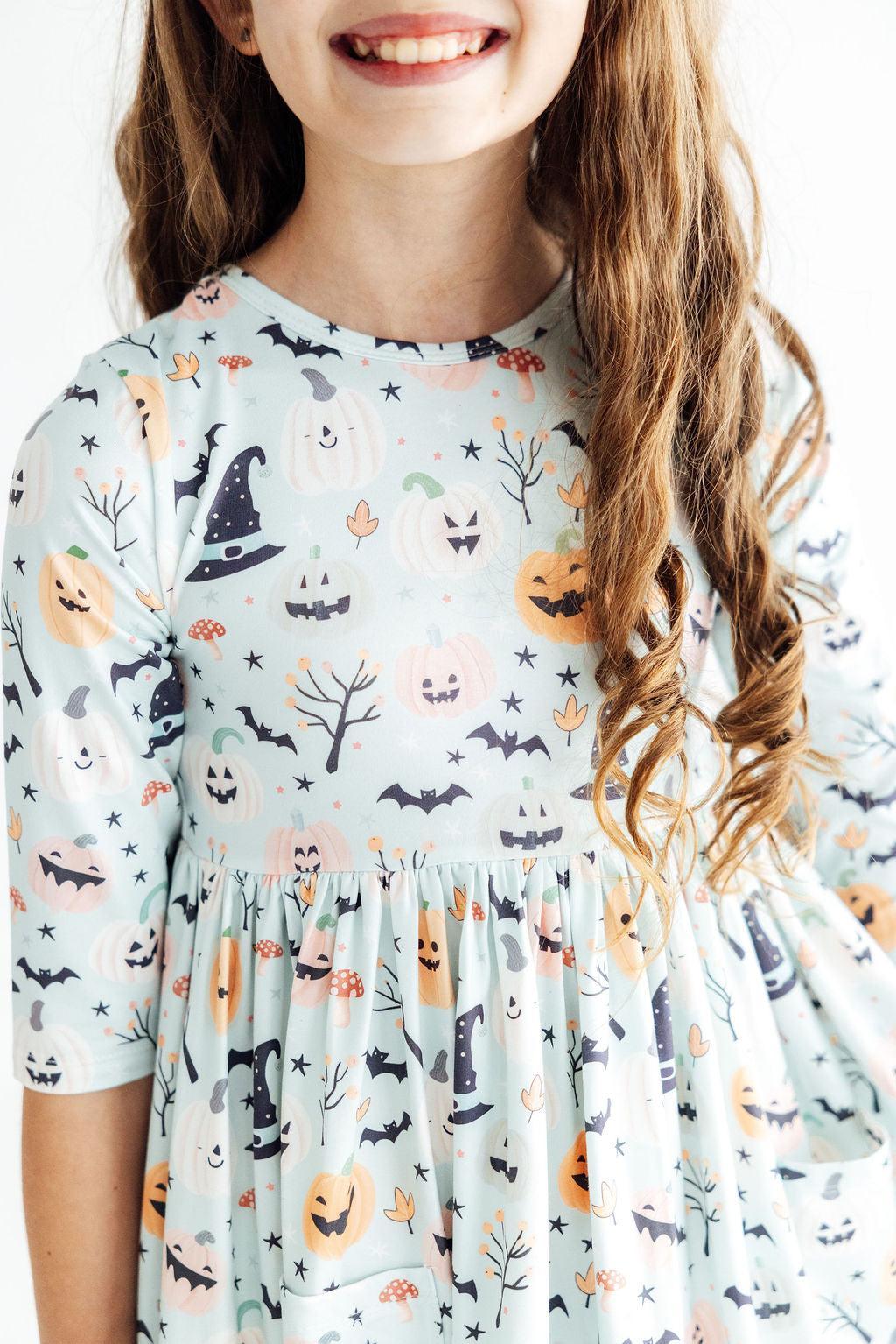 Mila & Rose Ghouls Rule 3/4-sleeve Pocket Twirl Dress, additional product view 5