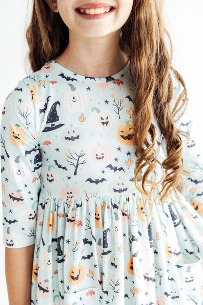 Mila & Rose Ghouls Rule 3/4-sleeve Pocket Twirl Dress, additional product view 5