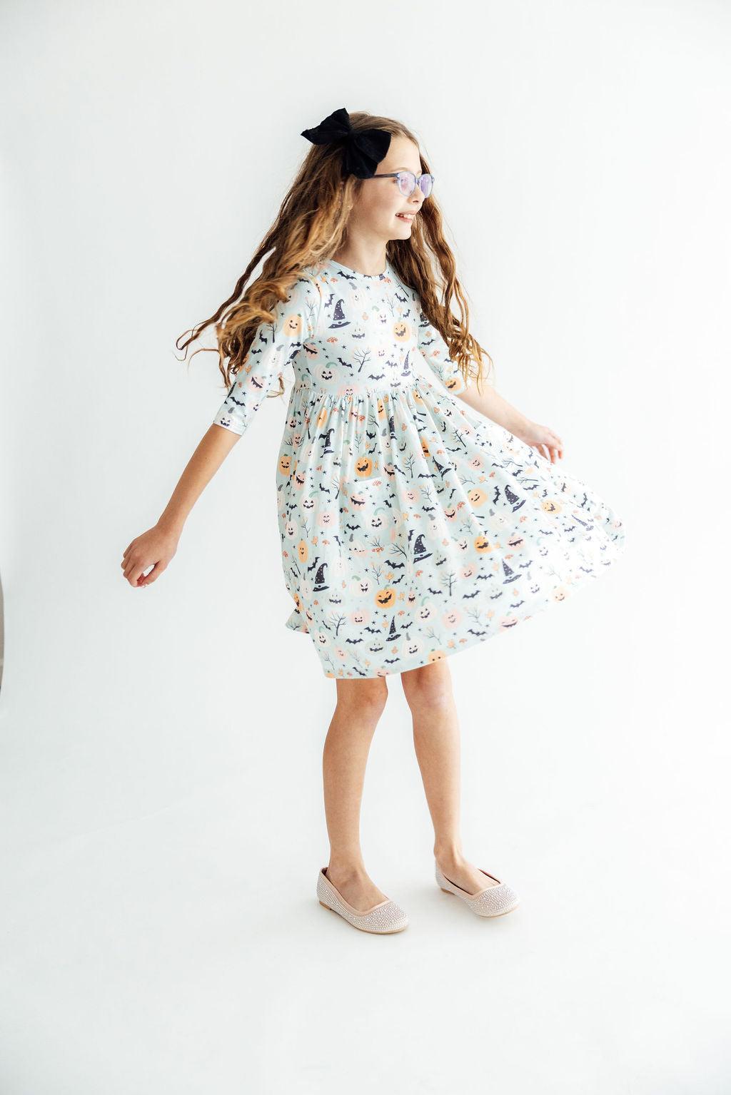 Mila & Rose Ghouls Rule 3/4-sleeve Pocket Twirl Dress, additional product view 8