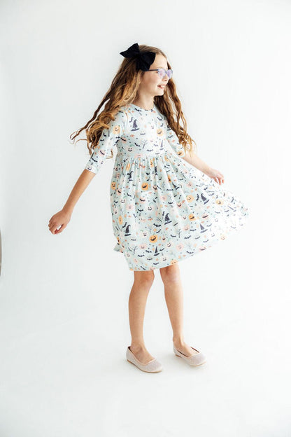 Mila & Rose Ghouls Rule 3/4-sleeve Pocket Twirl Dress, additional product view 8