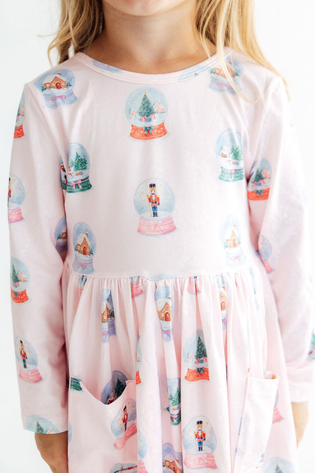 Mila & Rose Let It Snow long-sleeve Pocket Twirl Dress, featured product view