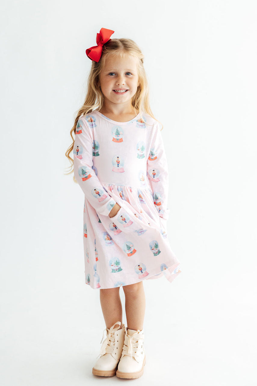 Mila & Rose Let It Snow long-sleeve Pocket Twirl Dress, additional product view 2