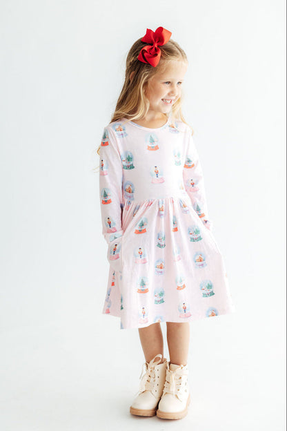 Mila & Rose Let It Snow long-sleeve Pocket Twirl Dress, additional product view 4