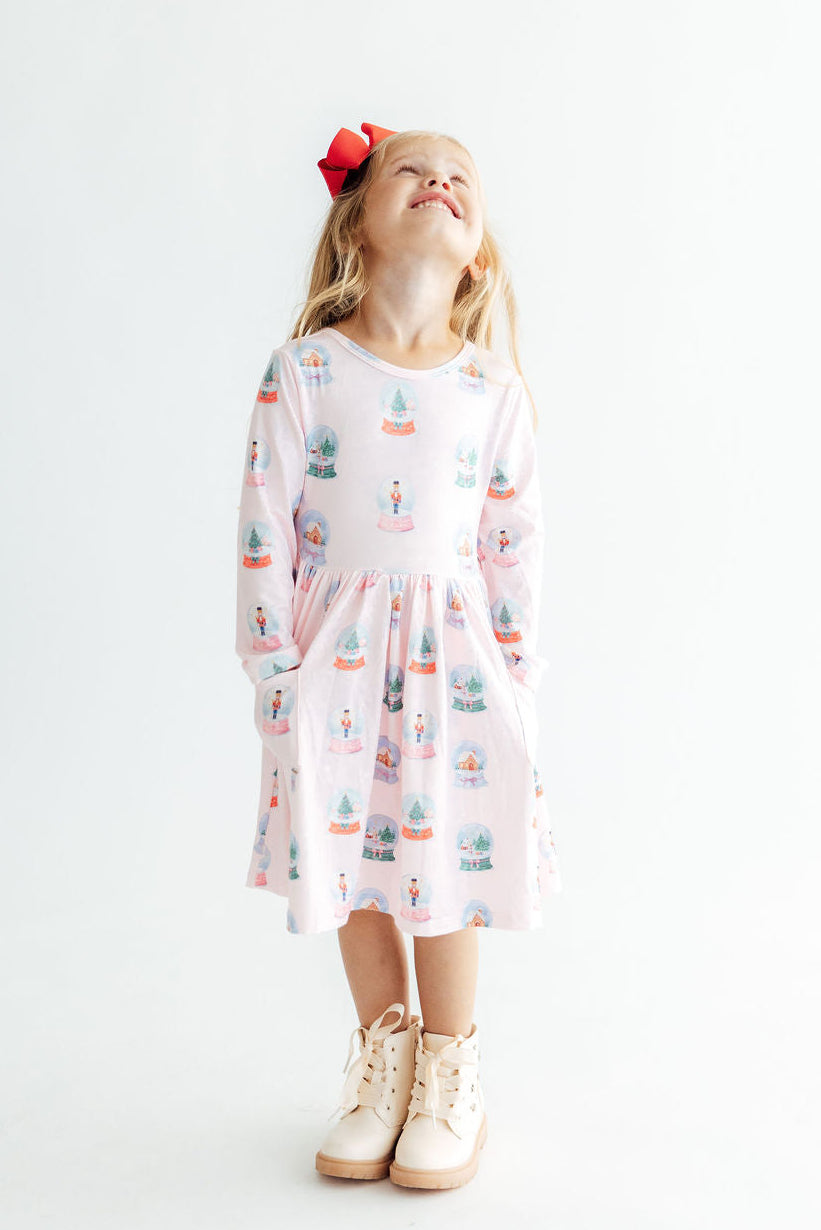 Mila & Rose Let It Snow long-sleeve Pocket Twirl Dress, additional product view 5