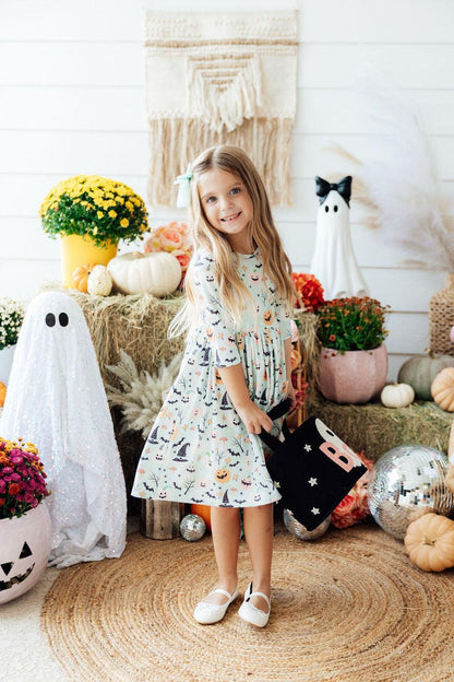 Mila & Rose Ghouls Rule 3/4-sleeve Pocket Twirl Dress, additional product view 2