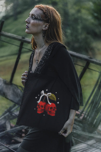 Cherry Skulls Convention Tote - Spooky & Sweet!