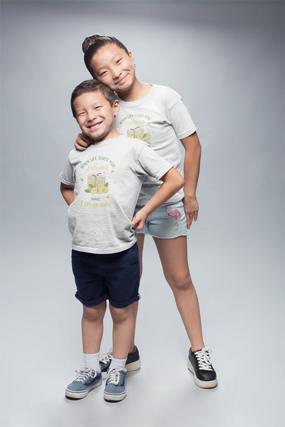 Squeeze the Day: Kids' Bow Lemonade T-Shirt - Make Life Sweet!