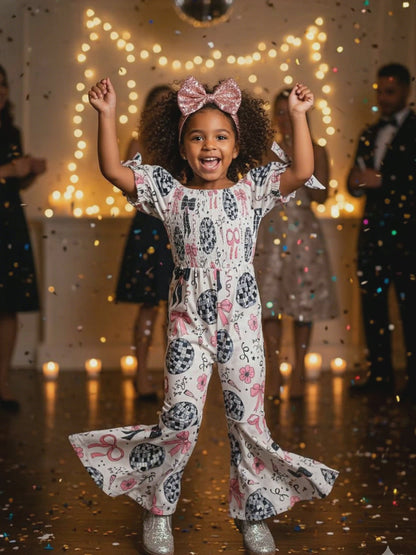 Girls Disco Bell Bottom Jumpsuit - Perfect NYE Outfit