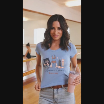 Dance Mom Life Essentials Fitted Women's Tee - Personalizable