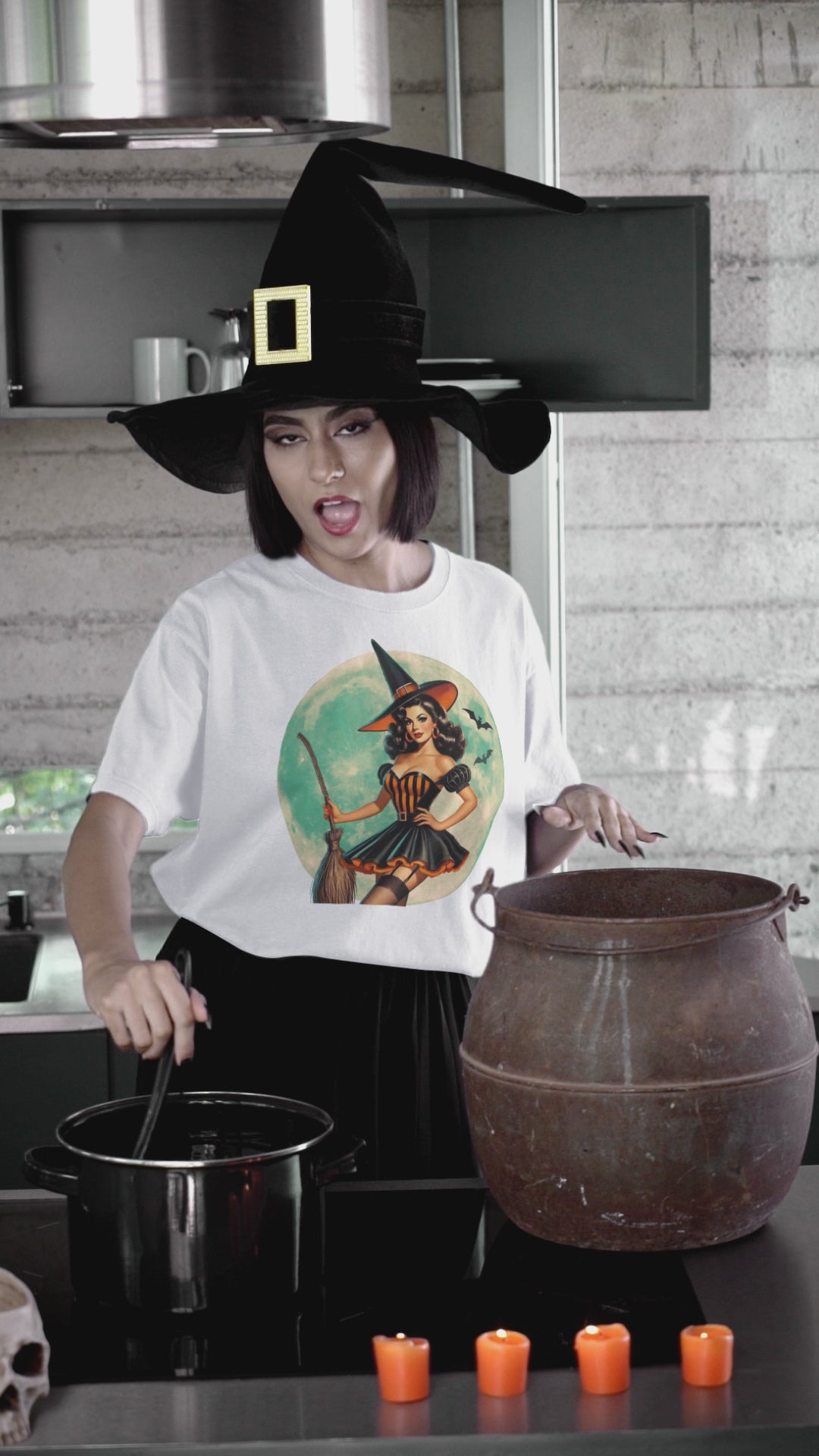 Bewitching Retro Witch Women's Favorite Tee - Fly High, Witchy Woman!