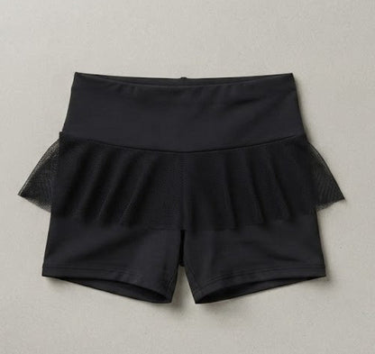 Black Skirted Girls Dance Shorts
