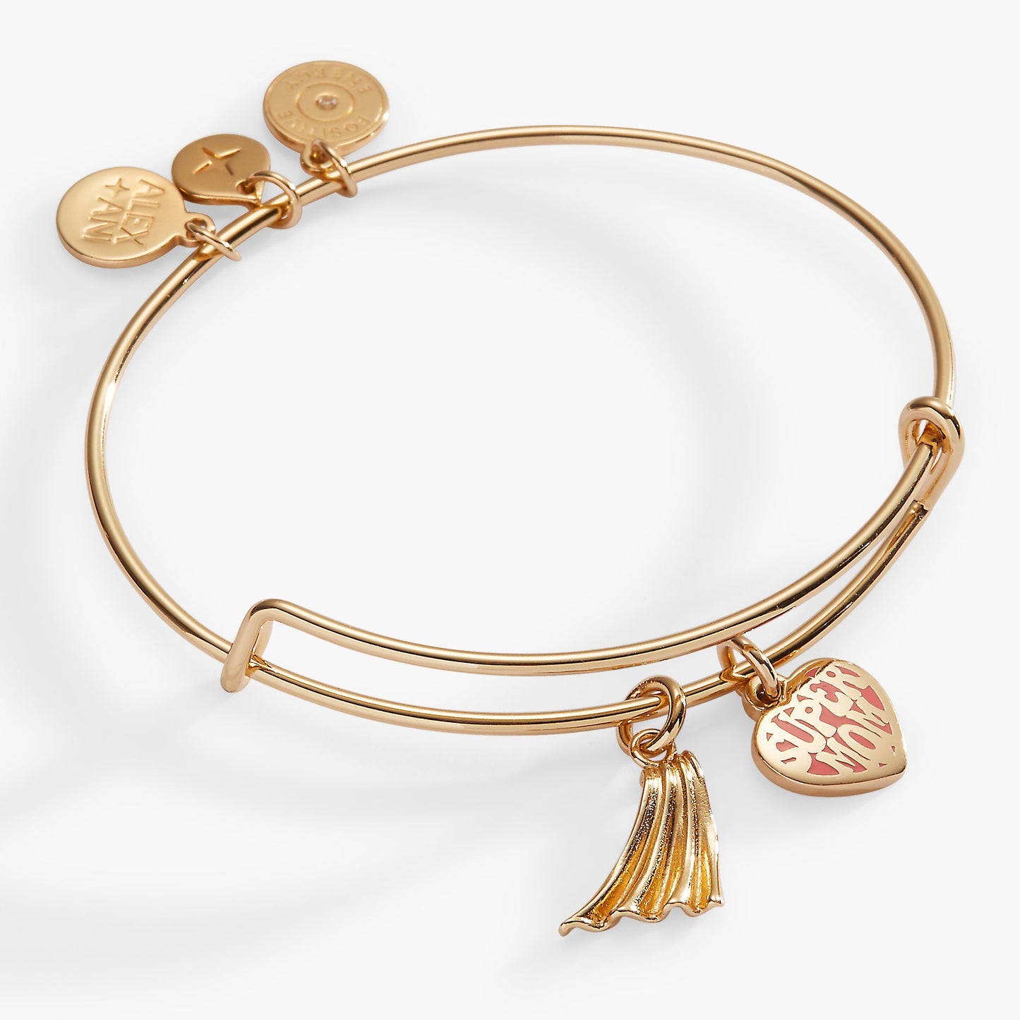 Super Mom Heart and Cape Charm Bangle