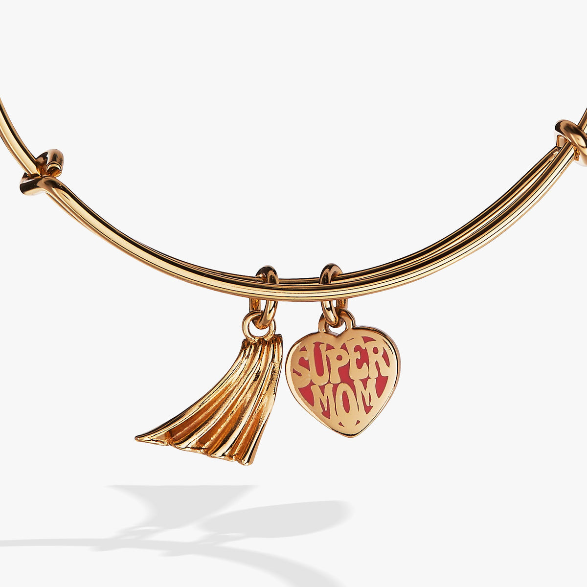 Super Mom Heart and Cape Charm Bangle