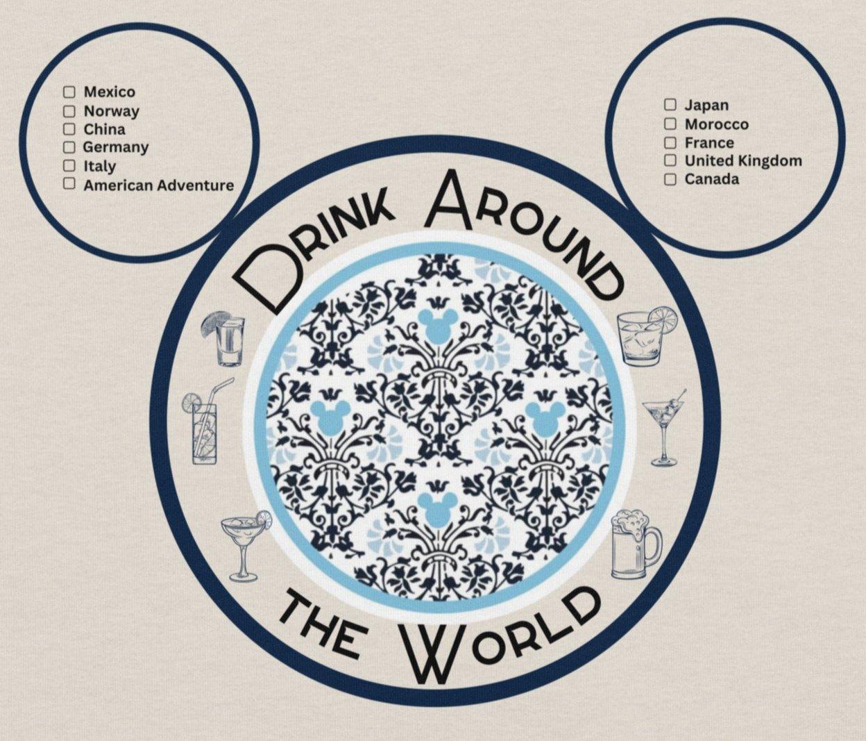 Drinking Around the World - Checklist - Unisex t-shirt - Whippie's