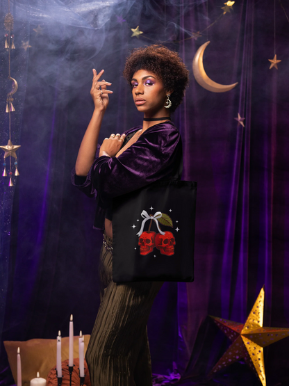 Cherry Skulls Convention Tote - Spooky & Sweet!
