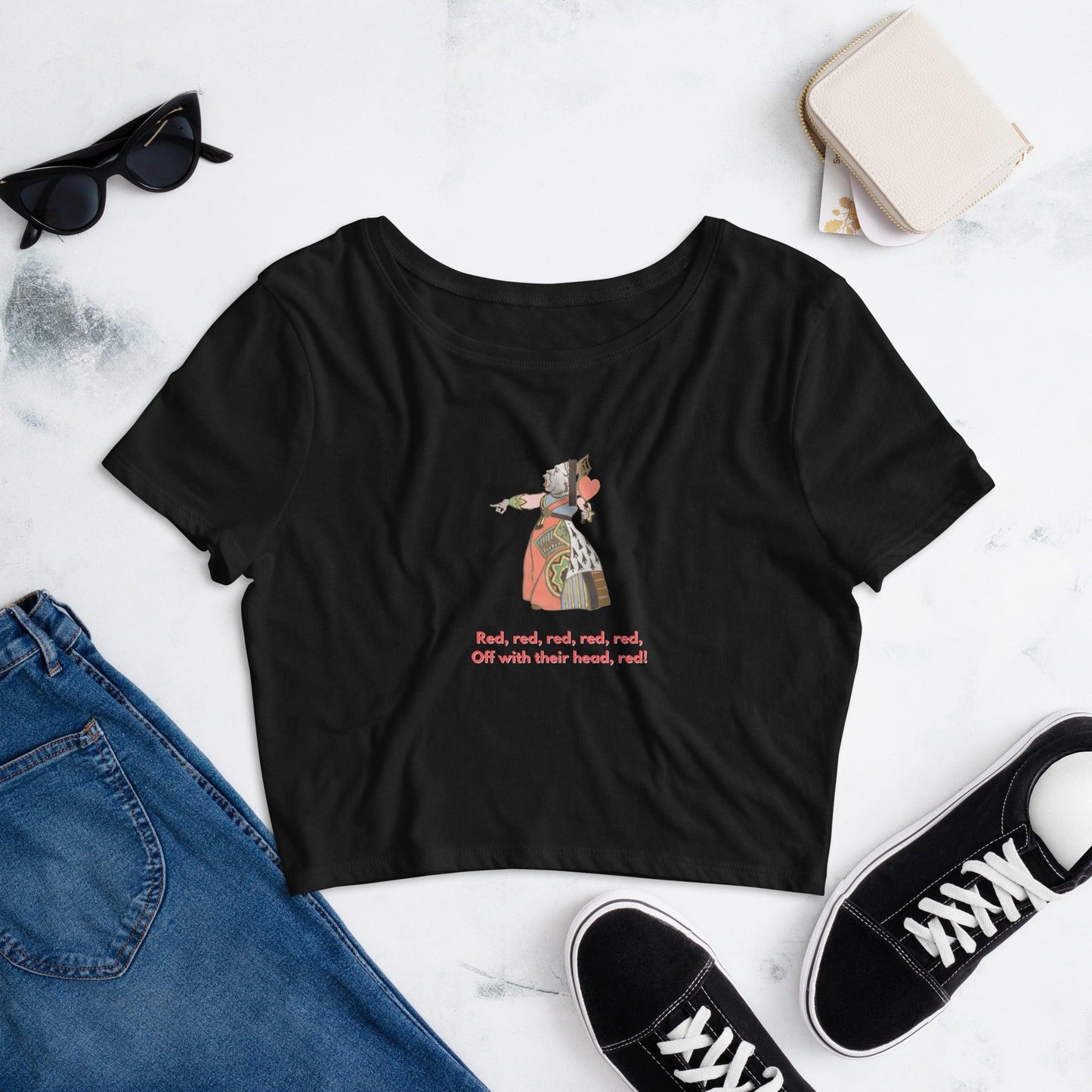 Alice in Wonderland - Off With Their Head - Women’s Crop Tee - Whippie's
