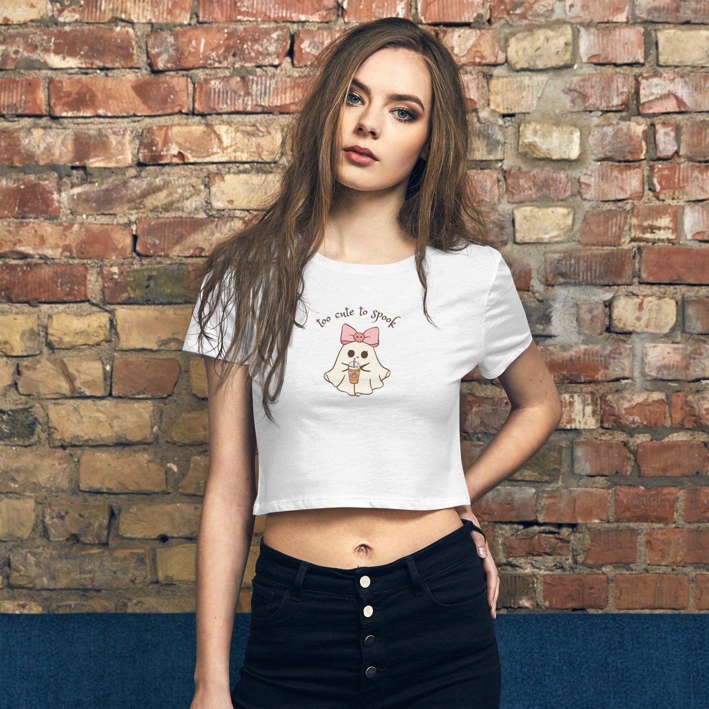 Too Cute to Spook Women's Crop Top - 👻💖 Show Your Spooky Style! 💖👻 - Whippie's