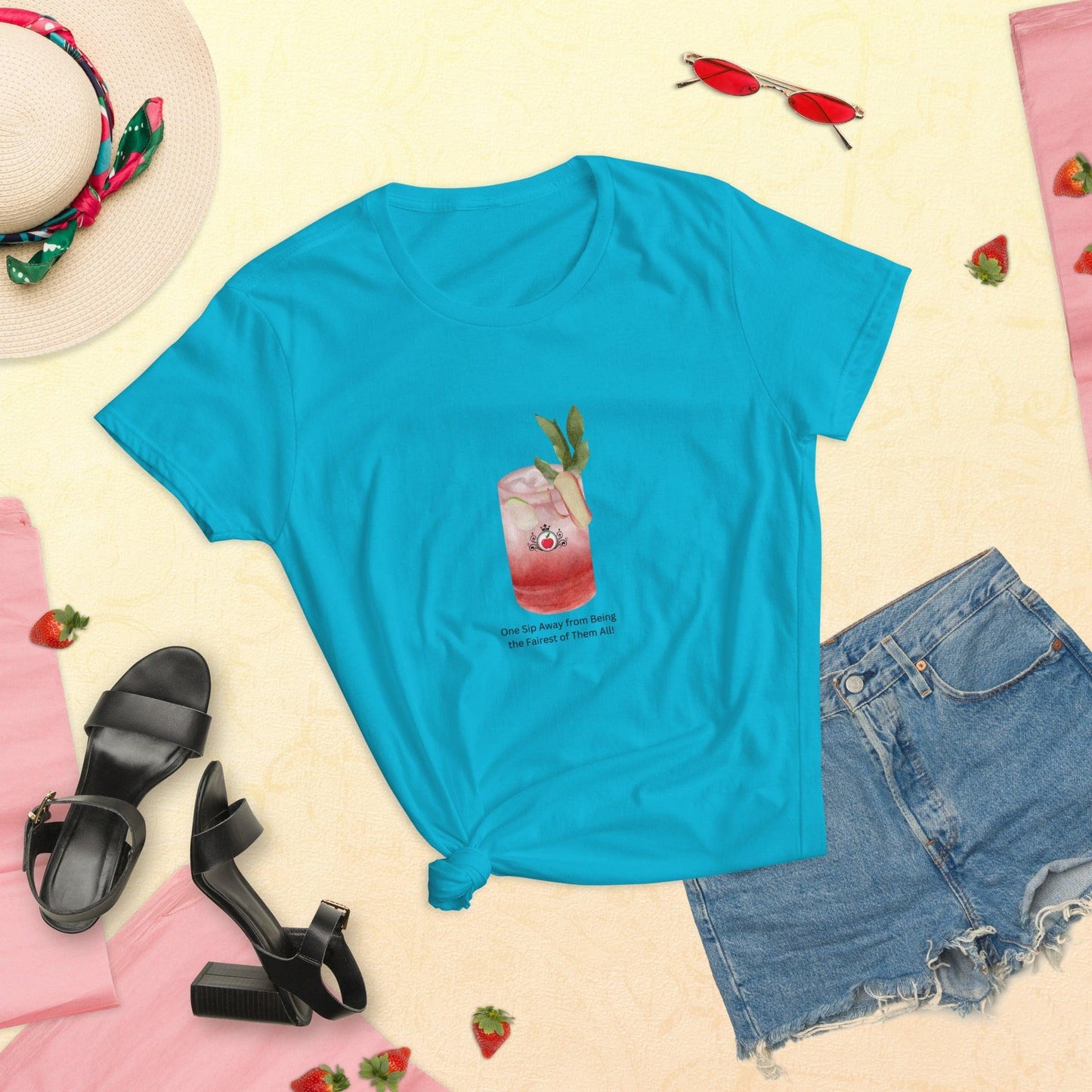 One Sip from Being the Fairest of Them All! Women's short sleeve t-shirt - Whippie's